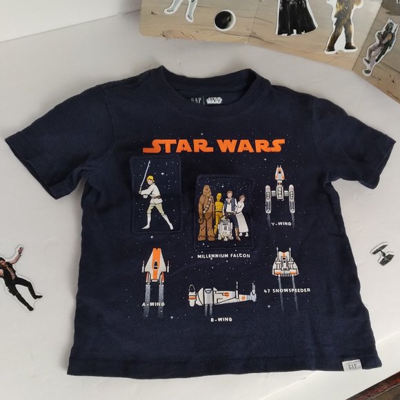 Star Wars Flippy Blue Shirt (3T Boys) , Gap - Picture 1 of 14
